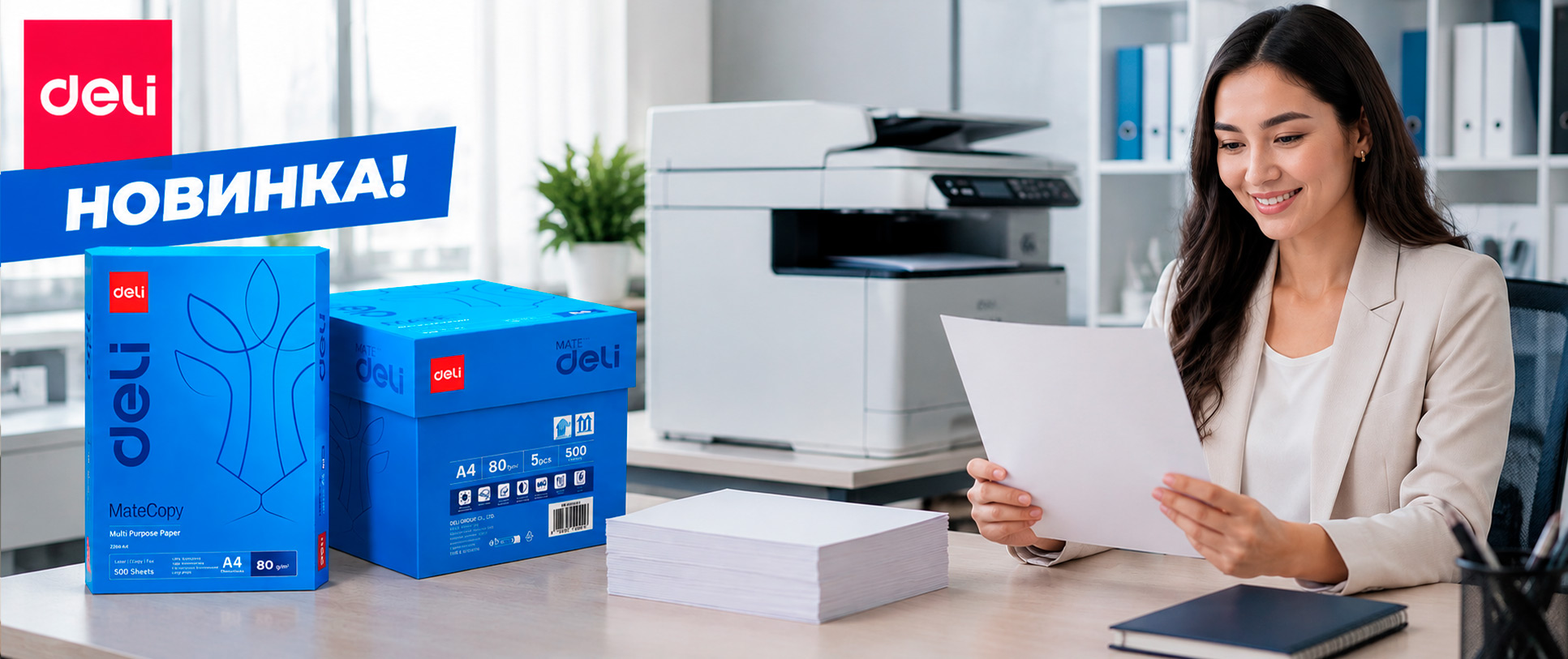 Новинка в b2bcompany.kz: офисная бумага DELI MateCopy А4 — качество для каждой печати Новинка в b2bcompany.kz: офисная бумага DELI MateCopy А4 — качество для каждой печати