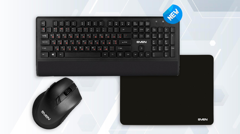 Комплект клавиатура и мышь беспроводные "Sven KB-C3800W". НОВОСТИ!