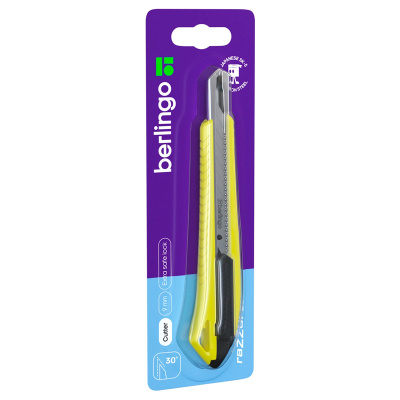 nozh-kancelyarskij-9mm-berlingo-razzor-200-auto-lock-metall-napravl-zheltyj-evropodves