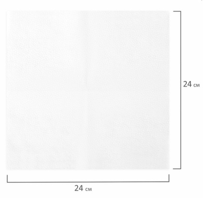 Бумажные салфетки "Laima", 1 слой, 24x24см, тиснение, белые, 100 штук в упаковке